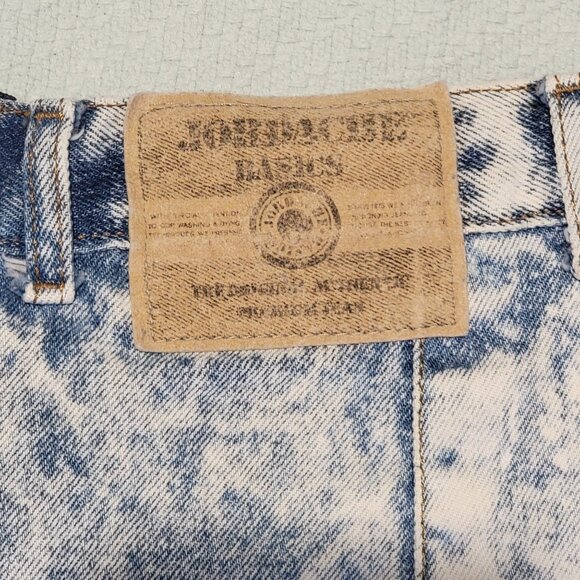 Vintage Jordache Acid Wash Denim High Waisted Skirt Size 6/8 Retro Jean Stone - Picture 4 of 9